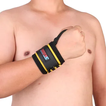 Gratis Fragt Vægt Løfte Gym Uddannelse Håndled Støtte Stropper Wraps Bodybuilding 8.5 Barbell Wrist Wrap med Tommel-Loop