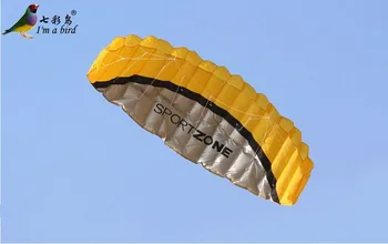 Gratis levering af Høj Kvalitet 2,5 m Dual Linje 4 Farver Parafoil Faldskærm Sport Stranden Kite Let at Flyve