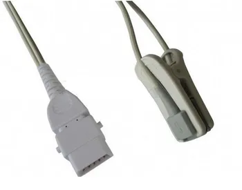 Gratis levering-Kompatible BCI-DB9-pin Dyr EarClip type Spo2-Sensor Pulse Oximeter Spo2-Probe Monitor Kabel-TPU 3M
