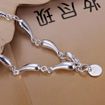 Gratis Shipping Engros sølv armbånd, 925 mode forsølvede smykker Vand Drop Armbånd /DJBLIRDZ TVFKMPCT