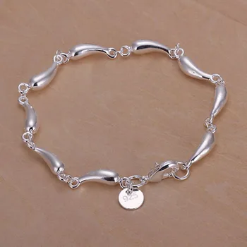 Gratis Shipping Engros sølv armbånd, 925 mode forsølvede smykker Vand Drop Armbånd /DJBLIRDZ TVFKMPCT