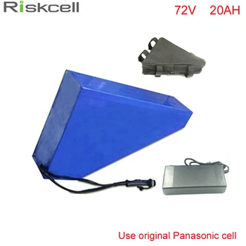 Gratis told afgifter Trekant stil Lithium Batteri 72V 20Ah for 72v 3500w ebike-konvertering kits+oplader + taske Til Panasonic cell