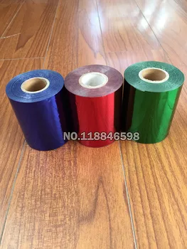 Grøn/Rød/Blå 8cmx120m Tre Ruller Hot Folie Papir DIY-Kortet Plast Materiale prægefolie Smuk Farve Valg med Forsendelse