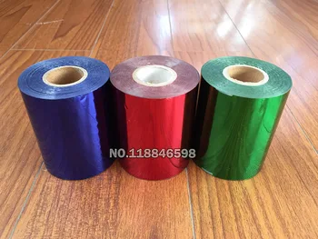 Grøn/Rød/Blå 8cmx120m Tre Ruller Hot Folie Papir DIY-Kortet Plast Materiale prægefolie Smuk Farve Valg med Forsendelse