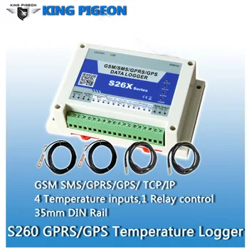 GSM-Temperatur Datalogger AC/DC Power status overvågning Alarm & Rekord Med DS18B20 Temperatur Sensor(5M)