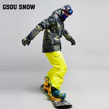 GSOUSNOW nye ski jakke, han vindtæt, varm fortykkelse, multi farvet ski dragt, ski, der passer, mand