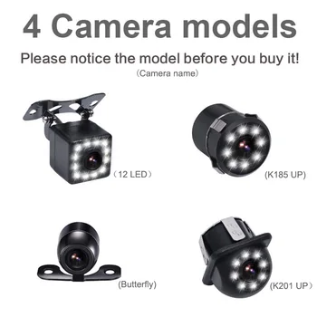 GSPSCN 2 i 1 Bil 12 LED Night Vision bagfra Backup-Kamera Med HD 4.3