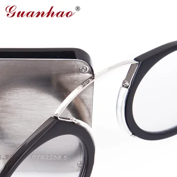 Guanhao Titanium Magnetisk Læse-Briller med Næse Klip Runde Optiske Briller Dioptri Recept Briller, Briller til Læsning