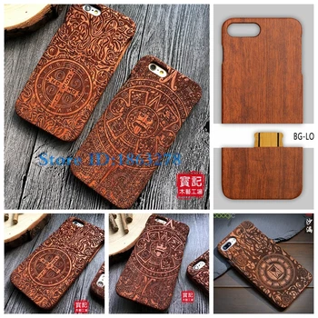 Gud Totem Constandine Mobile Træ Phone Case Til Apple iPhone 6 6plus 5 5S SE Udskæring i Træ Tilfælde Dække For Iphone 6S 6 Plus