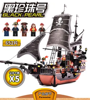 GUDI 652pcs Pirater i Caribien Black Pearl Ghost Ship store Modeller byggesten pædagogiske Fødselsdag Gave Kompatibel Legoe