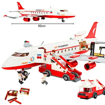 GUDI Blok Byen Stort Passager Fly Fly Blok 856+pc ' er Mursten Forsamling Drenge byggesten Pædagogisk Legetøj For Børn