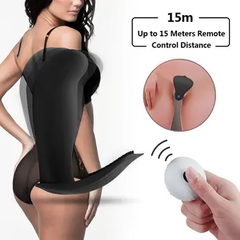 GUIMI USB-Genopladelige Rotation Dildo Vibrator Trådløse Fjernbetjening Butterfly-Klitoris Vibrator Trusser Erotisk sexlegetøj til Kvinde