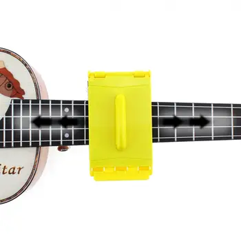 Guitar Streng To-sidet Renere Gul Farve Rengøring Værktøj med Bløde Fibre Brush Små og Holdbare for Guitar Ukulele Banjo, Bas