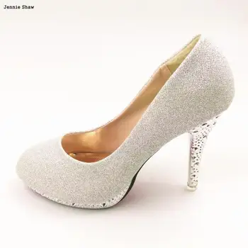 Guld high heels grøn hvid bryllup sko rød brude sko Pumps