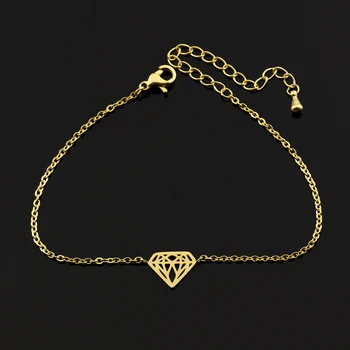 Guld, Sølv Farve Geometriske Kegle Armbånd Femme Rustfrit Stål Kæde, Charme Armbånd Til Kvinder, Mænd Smykker Brudepiger Gave