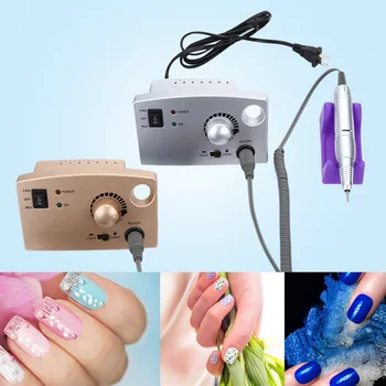 Gustala Pro Nail Art Udstyr Pedicure Manicure Elektriske Polske Maskine Neglefil Bor Værktøj Med 6 Pc ' Er/Masse Monteret Formaling