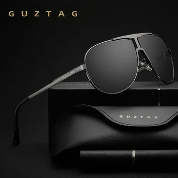GUZTAG Mærke Mode Klassiske Polariserede Solbriller til Mænd Designer HD Goggle Integreret Briller solbriller UV400 For Mænd G8026