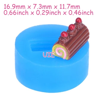 GYL183U 16,9 mm 3D Frugt Hvirvel Kage Log Silicone Mold - Kage Udsmykning Værktøjer, Fondant Håndværk, Cookie, Kiks, Chokolade, Harpiks