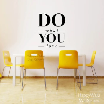 Gør Hvad Du Elsker Citerer Wall Sticker Inspirerende Citat vægoverføringsbillede DIY Flytbare Let Væg Kunst 576Q