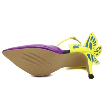 HAIYUELI nye mode Drøm Butterfly spænde kvinder pumper sexet spids tå bryllup part natklub høje hæle sandaler, sko-kvinde