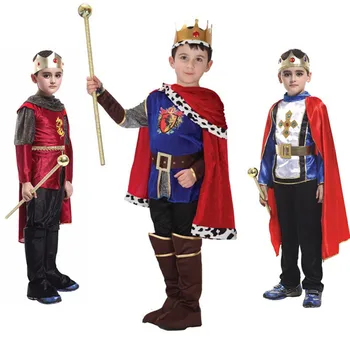 Halloween Cosplay børn Prins Kostume til Børn Kongen Kostumer til Børn Dag Drenge Fantasia Europæiske royalty tøj
