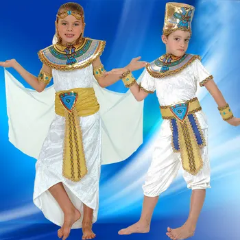 Halloween Kostumer Dreng Pige Gamle Egypten de Egyptiske Farao Kleopatra Prins, Prinsesse Kostume til Børn Cosplay Tøj