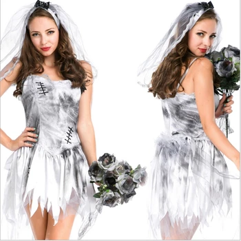 Halloween Kostumer Til Kvinder Ghost Brud Kostumer, Halloween Spøgelse Kostume Fantasia Cosplay Fancy Kjole