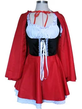 Halloween kostumer til kvinder, sexet cosplay little red riding hood fantasy spil, uniformer fancy kjole outfit S-6XL,gratis fragt