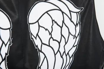 Halloween The Walking Dead Daryl Dixon PU Læder Vest englevinger Jakke Motorcykel Biker Vest Cosplay Kostume