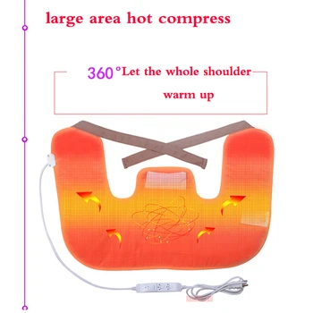Hals Hals og skulder varme pad Elektrisk moxibustion sjaler Flere beskyttelse med Moxibustion taske