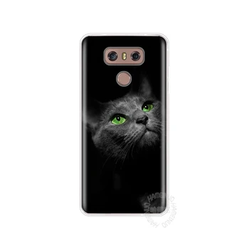 HAMEINUO kat kitty grønne øjne søde dyr pet tilfælde phone cover til LG G6 G5 K10 M250N M250 2017 2016