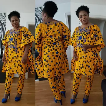 H&D 2017new stil Afrikansk Bomuld tøj Til Kvinder Top Bazin voks Traditionelle Afrikanske Egen Brugerdefinerede Tøj dashiki ét stykke