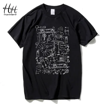 HanHent Fysik T-shirts til Mænd Kreative Casual t-shirt Short Sleeve Tee shirt Matematik Bomuld Toppe Big Bang-Teorien Geek T-shirts