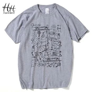 HanHent Fysik T-shirts til Mænd Kreative Casual t-shirt Short Sleeve Tee shirt Matematik Bomuld Toppe Big Bang-Teorien Geek T-shirts