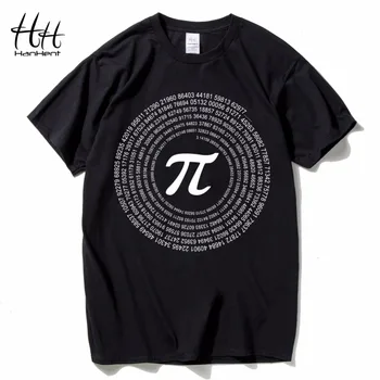 HanHent Nyhed Pi Matematik t-shirts Bomuld til Mænd Løs, kortærmet t-shirts Nørd Stil T-shirt Nørd Afslappet Mand s T-shirts, Toppe