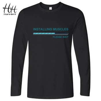 HanHent Sjove Design, Fitness-Shirt Mænd Bodybuilding Lange Ærmer Mandlige Efteråret T-Shirt Crossfit Toppe, T-Shirts Print Casual 2018