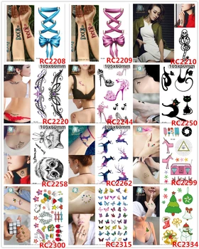Harajuku vandtæt midlertidige tatoveringer for kvinder Smukke Farver køre rådyr design flash tatoveringer mærkat Gratis Fragt RC2262