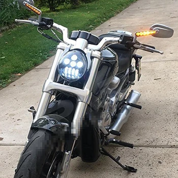 Harley Motorcykel LED FORLYGTE Sort eller Chrome Bagplade For Harley-davidson V-Rod VROD VRSCA Forlygte VRSC Harley-davidson V-ROD Tilbehør