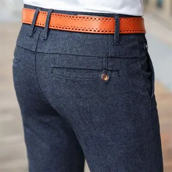 HCXY 2017 Nye tekstiler af høj kvalitet bukser og bukser mænd slibning mandlige bukser mænds vinter business casual bukser gratis levering