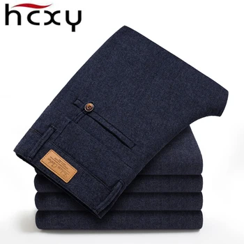 HCXY 2017 Nye tekstiler af høj kvalitet bukser og bukser mænd slibning mandlige bukser mænds vinter business casual bukser gratis levering