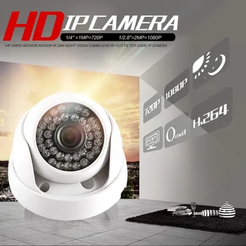 HD 1080P 720P IP Dome Kamera IR Linse på 3,6 mm 2MP IP CCTV Sikkerhed Overvågning Kamera Netværk Onvif P2P-Android-iOS XMEye P2P Udsigt