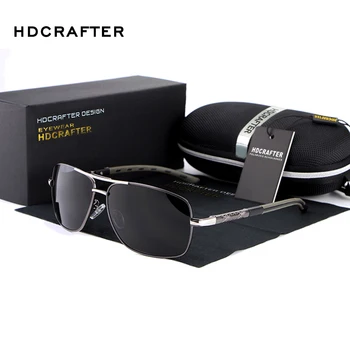 HDCRAFTER Brand Designer Solbriller Mænd Polariseret Kørsel Spejl solbriller Til Mænd af Høj Kvalitet, oculos de sol masculino