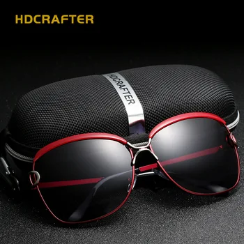 HDCRAFTER Luksus Solbriller Kvinder 2017 Helt Store Designer solbriller Kvindelige Retro Polaroid Briller Kvinder UV400 oculos de sol