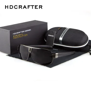 HDCRAFTER Mærke Solbriller til Mænd Polariseret Uv400 Metal Ramme Polariserede Solbriller Mænd Brand Designer Kørsel Solbrille Ny