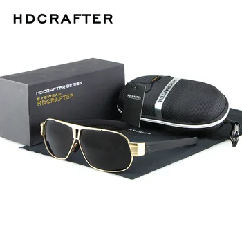 HDCRAFTER Mærke Solbriller til Mænd Polariseret Uv400 Metal Ramme Polariserede Solbriller Mænd Brand Designer Kørsel Solbrille Ny