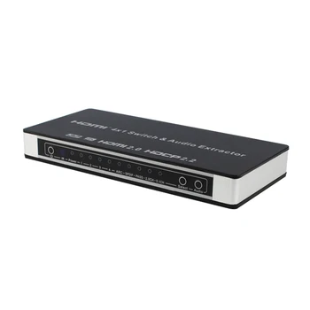 HDMI-2.0 Skifte 4x1 HDMI Switcher Converter 4 in / 1 out Audio Extractor Toslink/RCA, SPDIF 4Kx2K@60Hz HDMI2.0 HDCP2.2 7.1 CH
