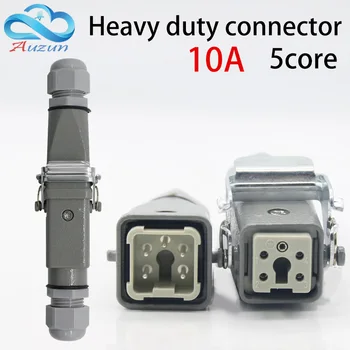 Heavy-duty-stik 5(4+ 1) 10A 250V HA-005-4 er forbundet til hot runner skrue fod Butt plugs