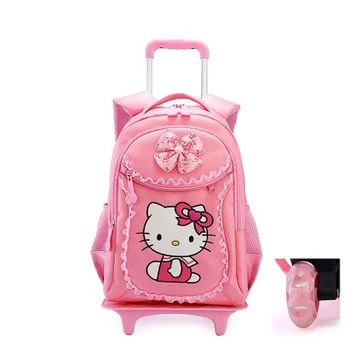 Hello Kitty Børn skoletasker Mochilas Børn Rygsække Med Hjul Vogn Bagage For Piger rygsæk Mochila Infantil Bolsas