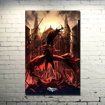 HELLSING - Vampyr, Kæmper Janpan Animationsfilm Art Silk Plakat Print 13x20 24x36 inches Billeder til Væggen Indretning Alucar 014