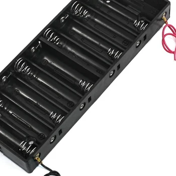 Helt Ny Plast Shell Batterier, der Holder Boksen til 10 x 1,5 V AA Batteri